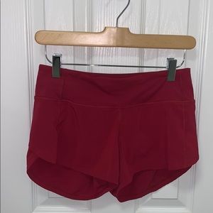 Dark red Lululemon shorts